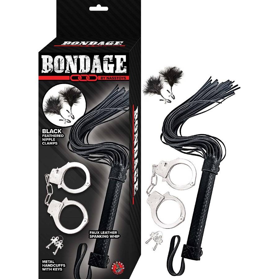 Introducing the Nasstoys Bondage Kit - the perfect blend of ... Nasstoys - Bondage Kit 3 pcs - Black photo-4