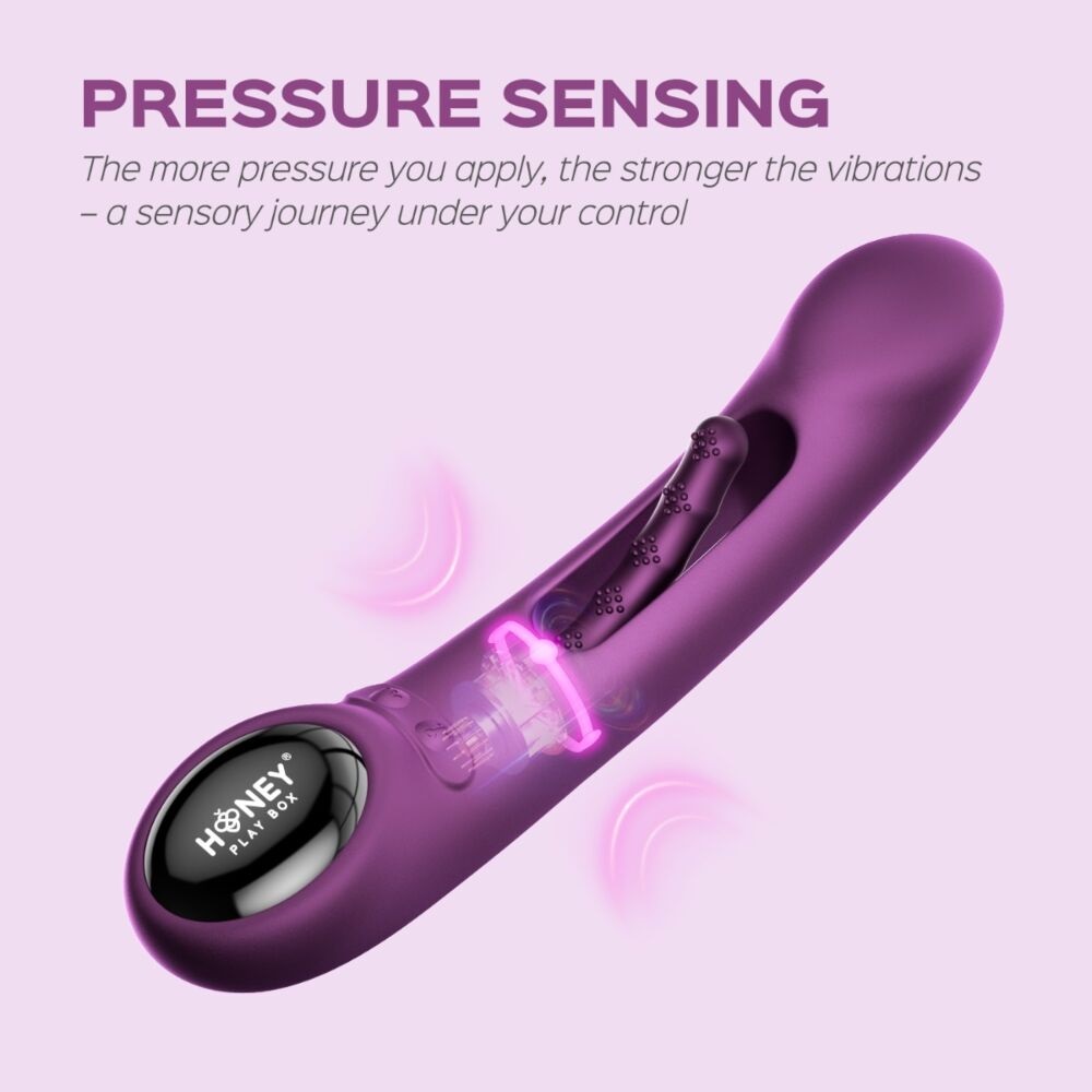 With its smooth design, TEMPO is eye-catching and pleasure-p... Honey Play Box - Tempo Sensing G-Spot App Vibrator - Purple photo-3