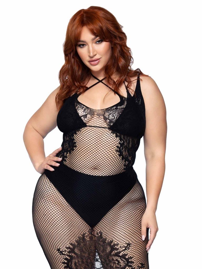 Catch your babe's attention in this stunning lace linger... Leg Avenue - Sweet Sensation Dress - Black - Plus Size photo-3