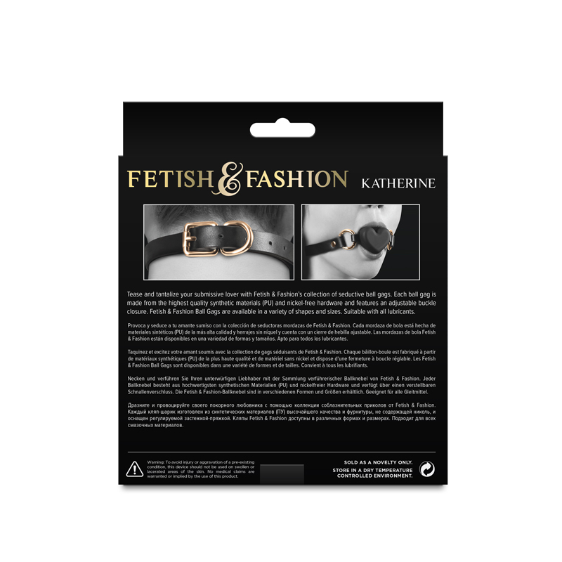 Tease and tantalize your submissive lover with Fetish & Fash... NS Novelties - Katherine Heart Gag - Black photo-3