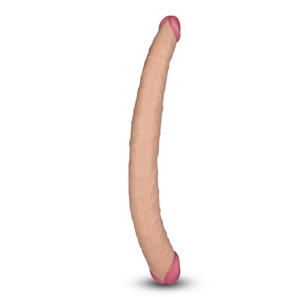 Realistic double ended dildo for solo and shared play for bo... Lovetoy - King Size Ladykiller Double Dildo - Skin photo-7