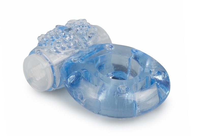 Spoil yourself and your partner with this wonderful vibratin... Easytoys - Studded Vibro Ring - Blue photo-2