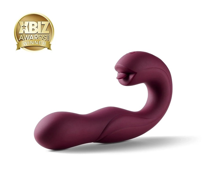 Realistic Clit-licking Tongue: Experience realistic oral sex... Honey Play Box - Joi Rotating G-Spot Vibrator - Orange photo-3