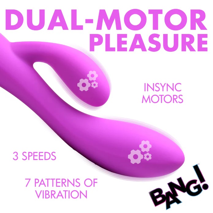 Give yourself more than just surface level pleasure. Indulge... Bang! - 10X Flexible Rabbit Vibrator - Purple photo-4