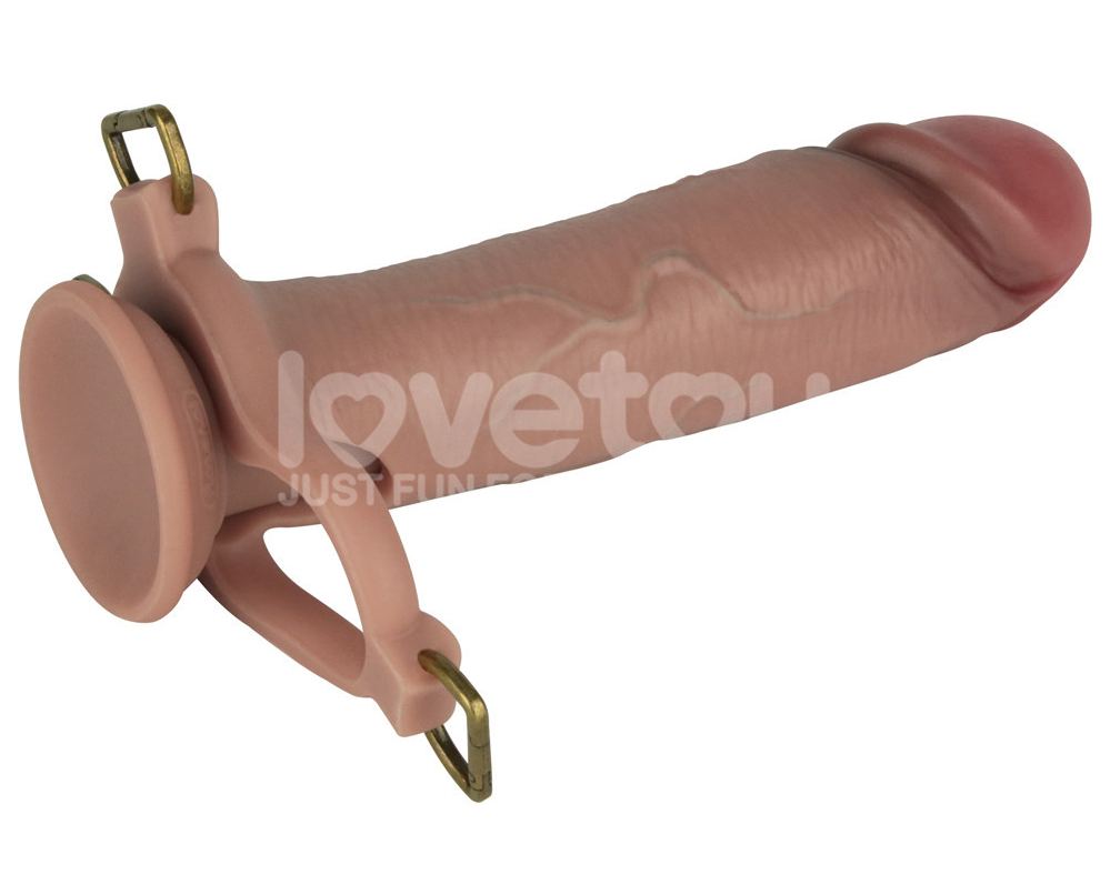 Built to deliver the most lifelike satisfaction, this innova... Lovetoy - 9'' Ingen Enhanced Strap-On Set XS-M - Flesh photo-13