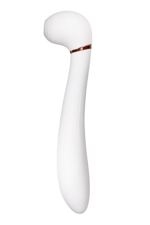 Vibrator with air-pulse stimulation. The graceful and gentle... Flovetta - Jasmine Air-Pulse Stimulator - White photo-4