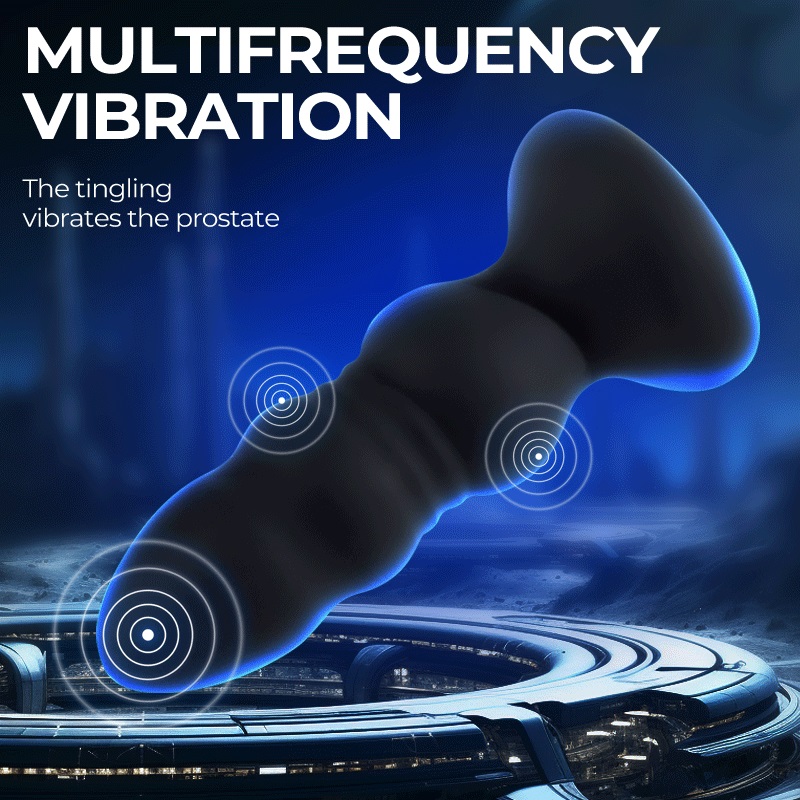 This butt plug is programmed with 9 unique vibrat... Secwell - Bonus Light Thrusting Plug - Black photo-3