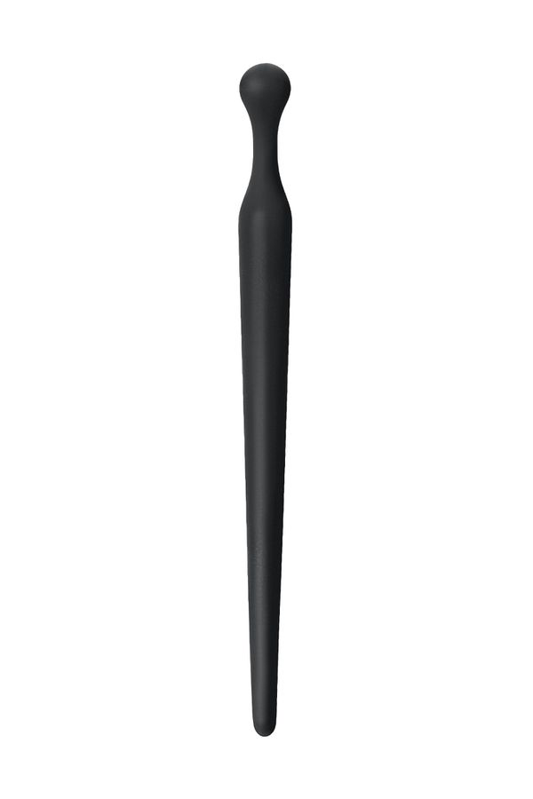 This silicone urethral plug can help you in opening new plea... Black&Red - Urethral Silicone Plug - Black photo-2