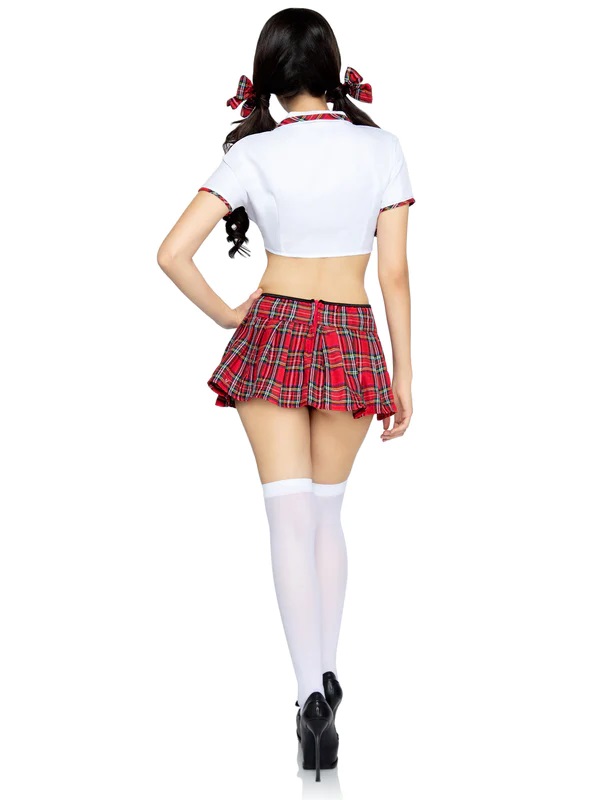 Take nerdy to me! Get straight A's in the 4 PC Miss Prep... Leg Avenue - Miss Prep School Costume 4 pcs - Red - XS photo-5