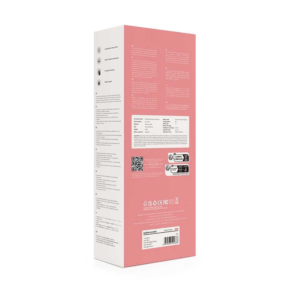 Fulfil your fantasies with Ava Neo, the newest luxury to... SVAKOM - Ava Neo Interactive Thrusting Vibrator - Peach Pink photo-15