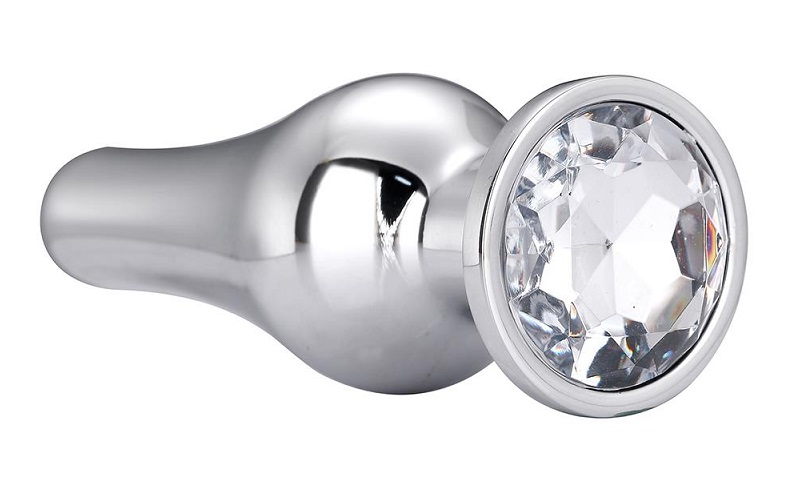 The Gleaming Love collection presents this conical shaped an... Dreamtoys - Gleaming Love Pleasure Plug M - Silver photo-3
