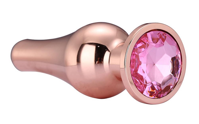 The Gleaming Love collection presents this conical shaped an... Dreamtoys - Gleaming Love Pleasure Plug S - Rose Gold photo-3