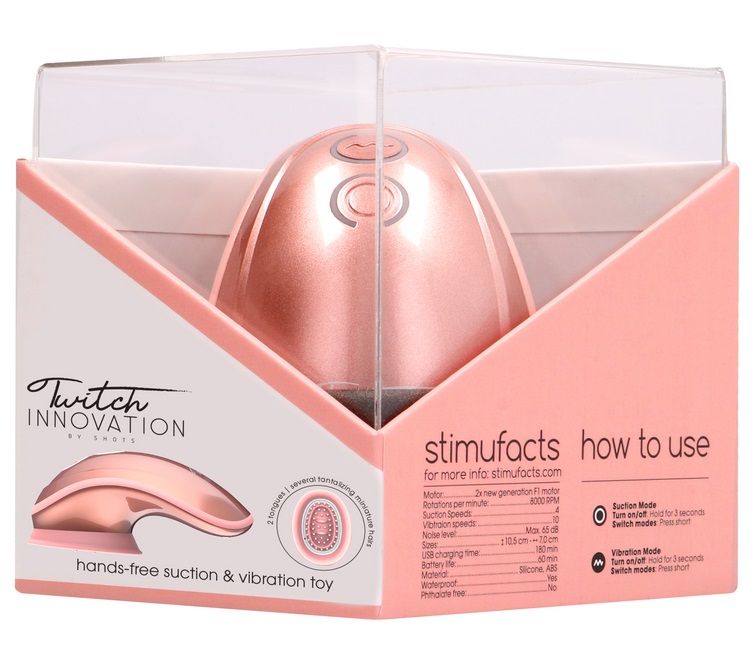 This hands-free, beautifully designed, small and innovate to... Innovation - Twitch Suction Vibrator - Rose Gold photo-12
