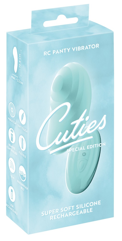 Experience intense stimulation with the grooved RC Panty Vib... Cuties - RC Panty Vibrator - Turquoise photo-11