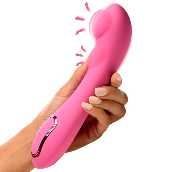 Experience targeted G-spot stimulation with a curved, inflat... Inmi - Extreme-G Inflating Vibrator - Pink photo-2