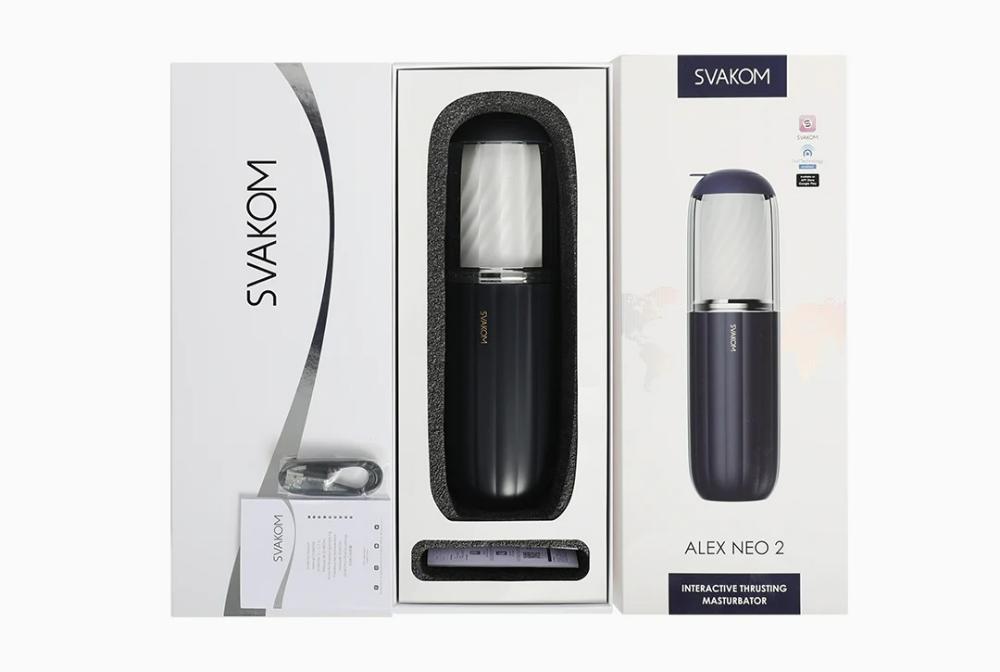 Find the right mode for any occasion. Alex Neo 2 features 7 ... SVAKOM - Alex Neo 2 Interactive Thrusting Masturbator - Dark Blue photo-8