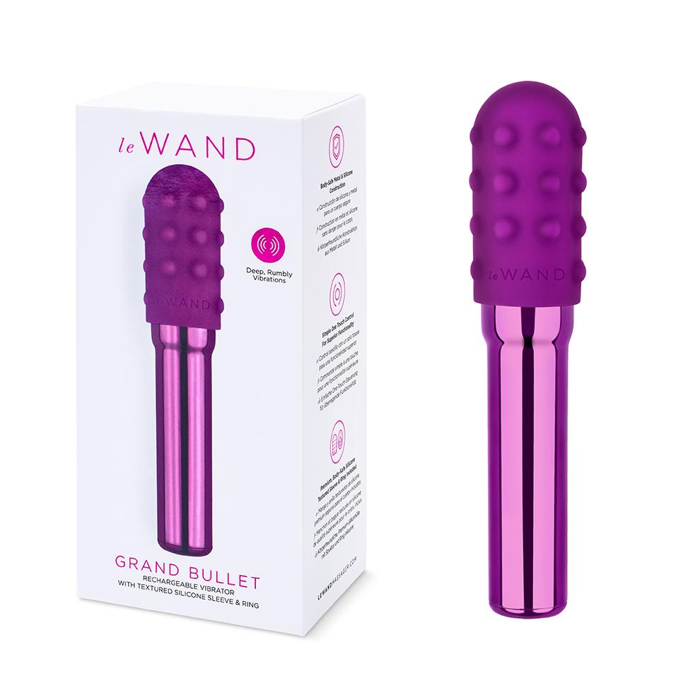 Rechargeable Vibrator With Silicone Textured Ring
Take your... Le Wand - Grand Bullet - Cherry photo-9