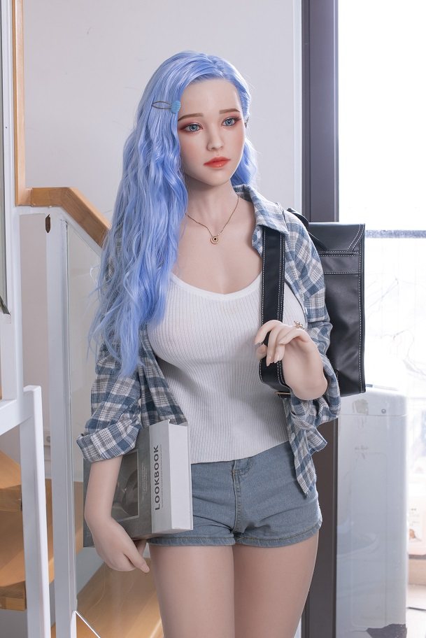 To check the sample of realistic doll visit our showroom.
... Ava European Realistic Sex Doll, Blue Hair, Ultra Soft Silicone 160 cm (5’2 ft) photo-8