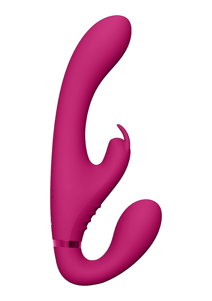 SUKI is one of the most Innovative and best vibrating strapl... Vive - Suki Strapless Rabbit Strap-On - Pink photo-2