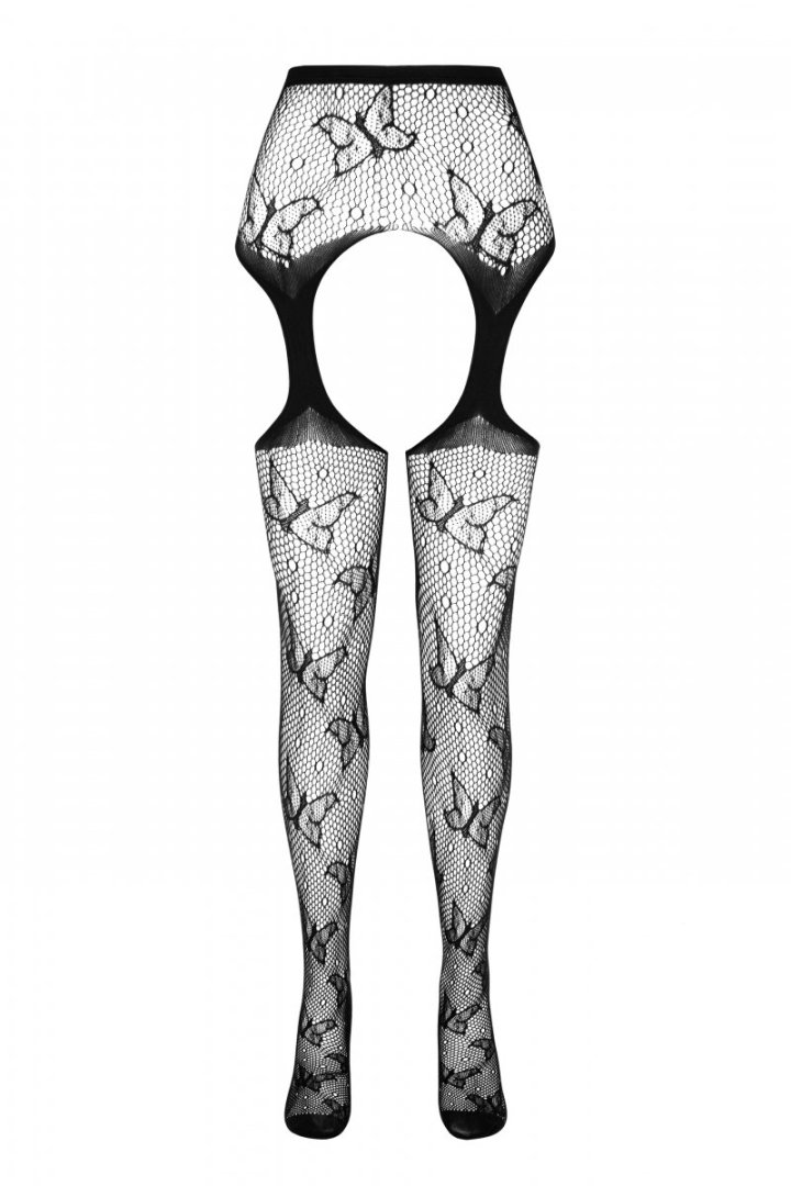 Sexy strip pantyhose that perfectly fits the figure, emphasi... Passion - Eco Stocking S001 - Black photo-5
