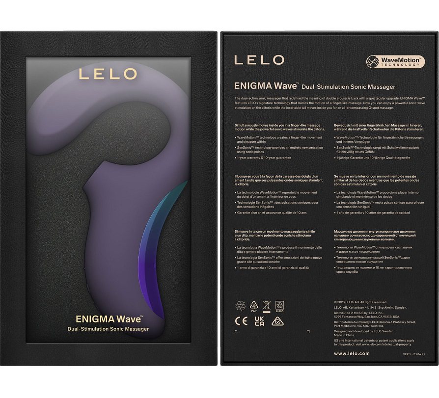 Meet the spectacular triple-action sonic massager that will ... Lelo - Enigma Wave Clitoral Stimulator - Cyber Purple photo-10