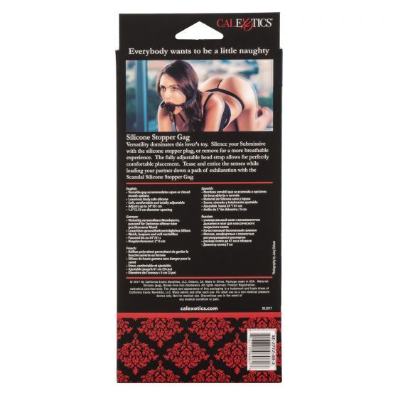 CalExotics Scandal Silicone Stopper Gag is the ideal gag for... CEN - Scandal Silicone Stopper Gag - Black photo-8