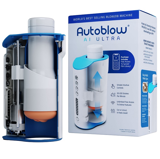 This blowjob machines were trained using AI to give you a bi... Autoblow - AI Ultra Masturbator - White photo-5