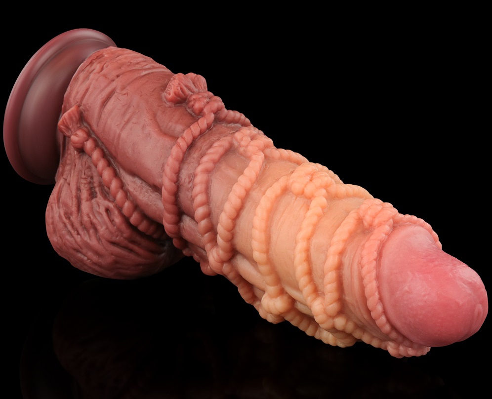 Built to deliver the most lifelike satisfaction, Love Toy Ki... Lovetoy - 9.5" Dual Layered Cock w Rope photo-4
