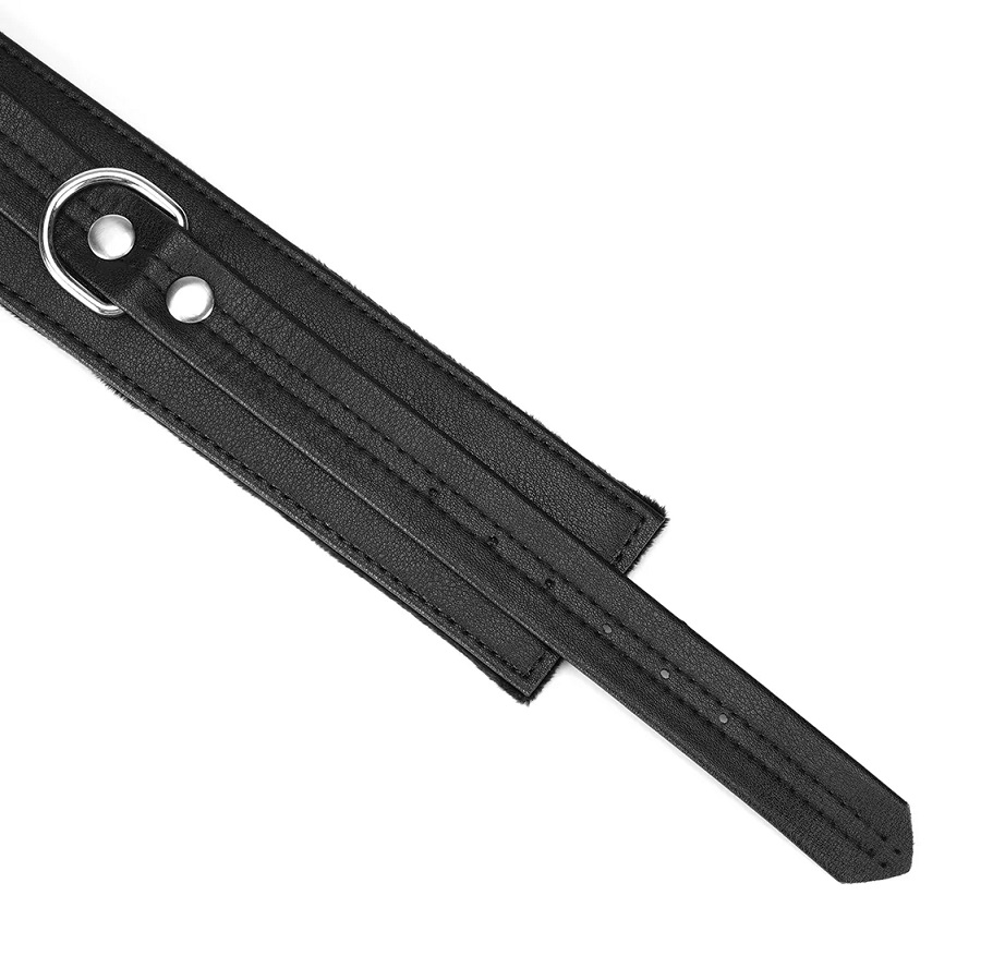 Eco-friendly material, composed of 50% recycled leather and ... Liebe Seele - Black Bond Wrist Cuffs photo-6