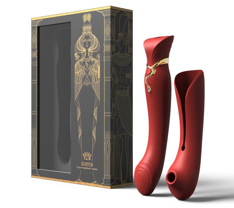 Experience true luxury with the ZALO Queen G-spot PulseWave ... Zalo - Queen APP Heating Vibro Set - Wine Red photo-18