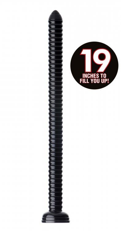 How many bulging ribs can you take from this extra long dild... Hosed - 19" Ribbed Hose - Black photo-6