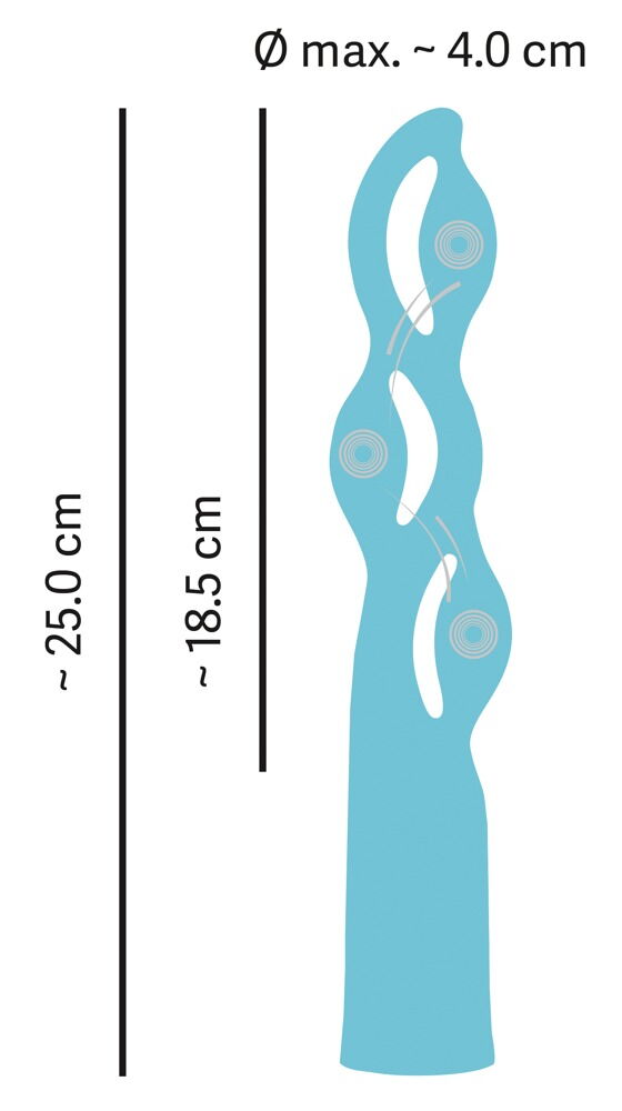 Extraordinary design for amazing climaxes! The extravagant r... You2Toys - Fabulous Triple Vibrator - Turquoise photo-10