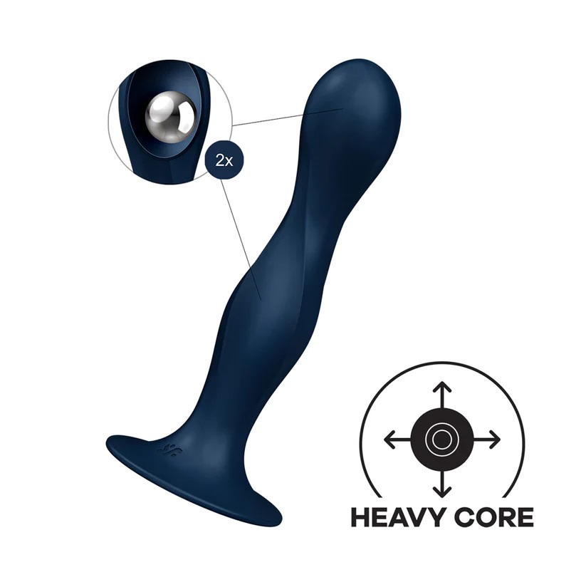 Treat yourself to extraordinary stimulation with the Satisfy... Satisfyer - Double Ball-R Dildo - Dark Blue photo-3