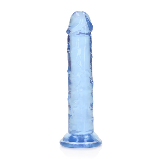 Ready for a CRYSTAL CLEAR orgasm? Reach your finest climax i... RealRock - 6" Straight Realistic Dildo - Blue photo-4