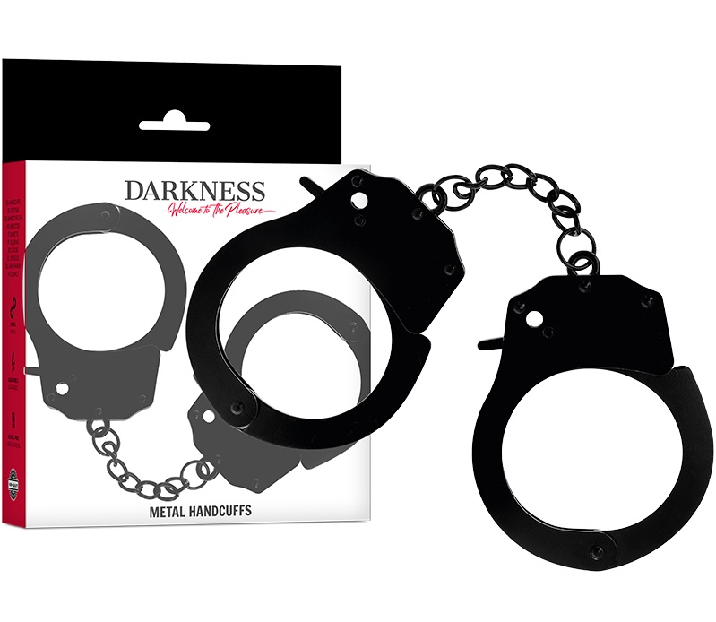 Introducing the DARKNESS black metal handcuffs
Elevate your... Darkness - Metal Pleasure Handcuffs - Black photo-3