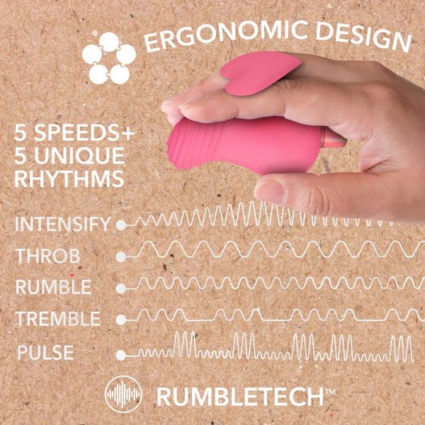 This pleasure-packed vibe is crafted from BioTouch, a 100 Gaia - Eco Love Vibe - Coral photo-2