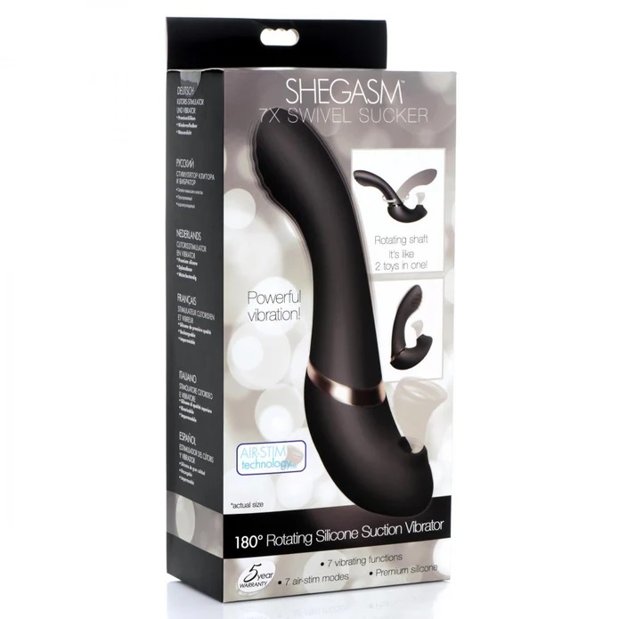 This toy gives you the option of having vibration and penetr... Inmi - Shegasm Swivel Sucker Vibe - Black photo-10