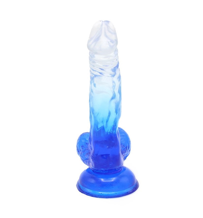 This special transparent dildo has an amazing color mix and ... Kiotos - Realistic Dildo 03 - Blue photo-6