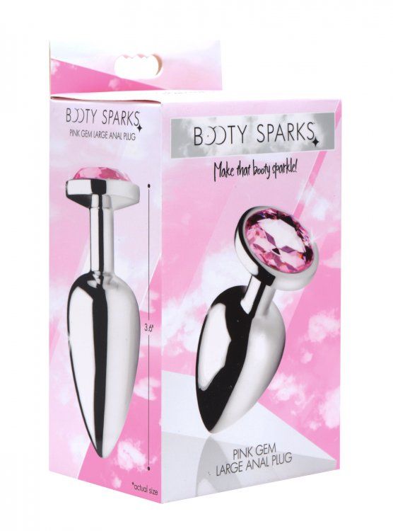 Spark your desire for decadent anal play with this beautiful... Booty Sparks - Gem Anal Plug L-size - Pink photo-4