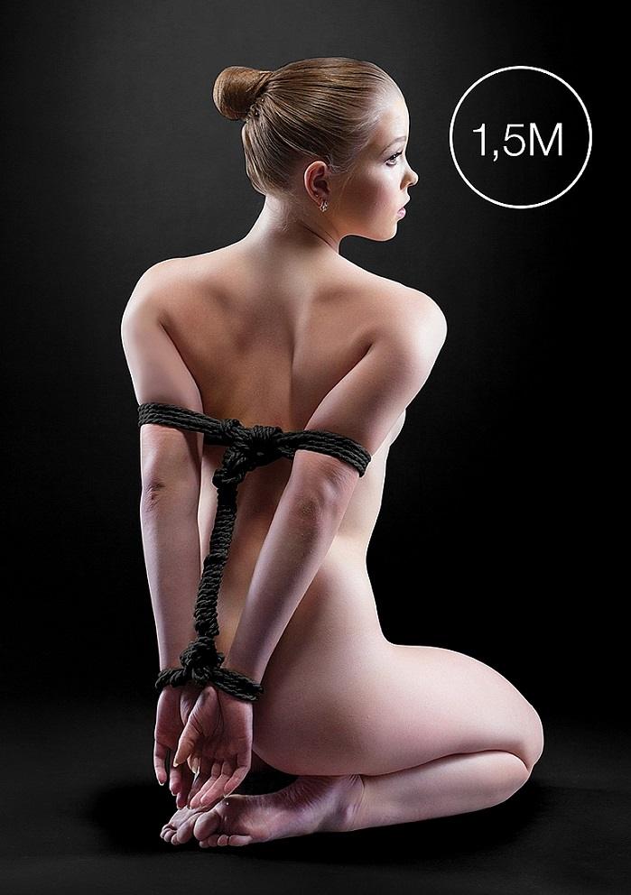 Have you been fantasizing about a sexy game with you for the... Ouch - Japanese Mini Rope 1.5m - Black photo-2