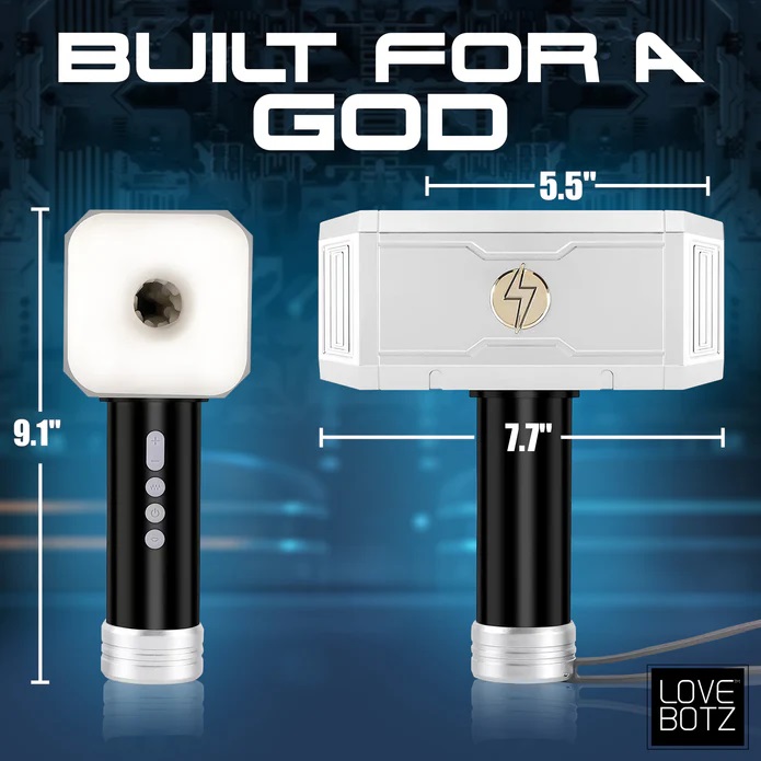 When you're a hammer everything looks like a nail, but w... LoveBotz - Thunder Stroker - White photo-10