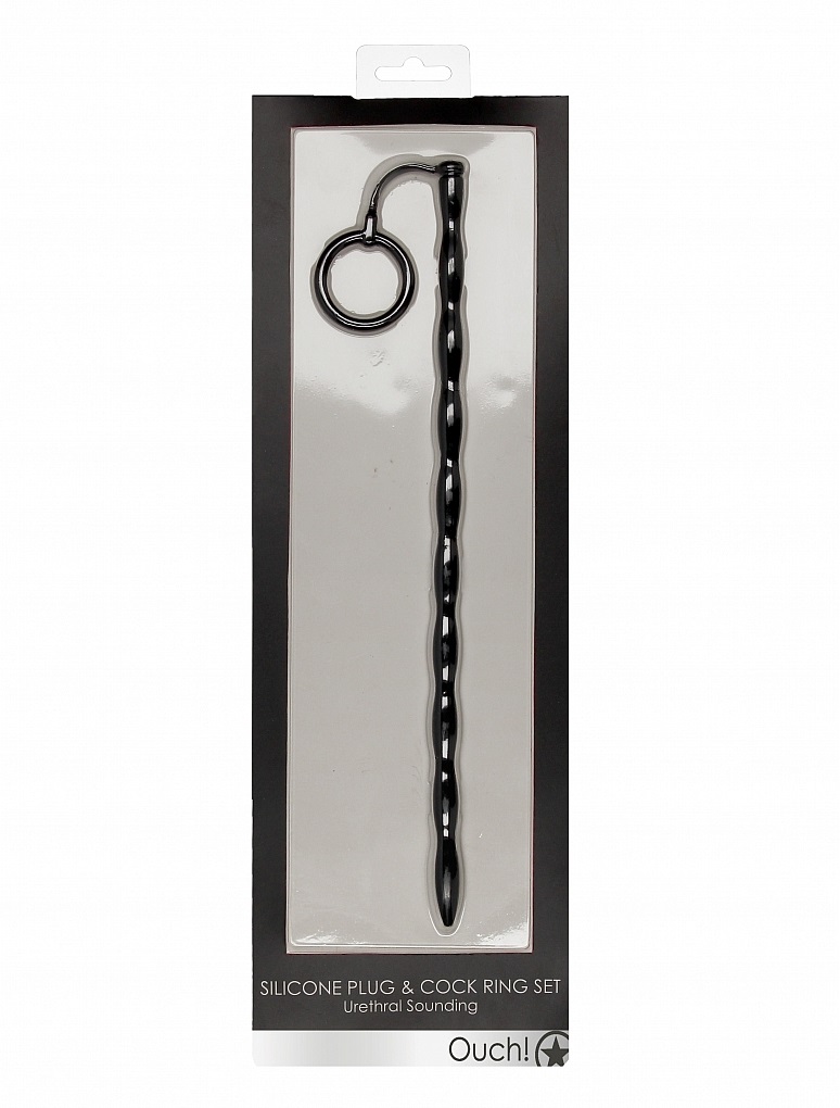 OUCH! Introduces a new line of toys for urethral explorers! ... Ouch - Urethral Plug w Cock Ring photo-10