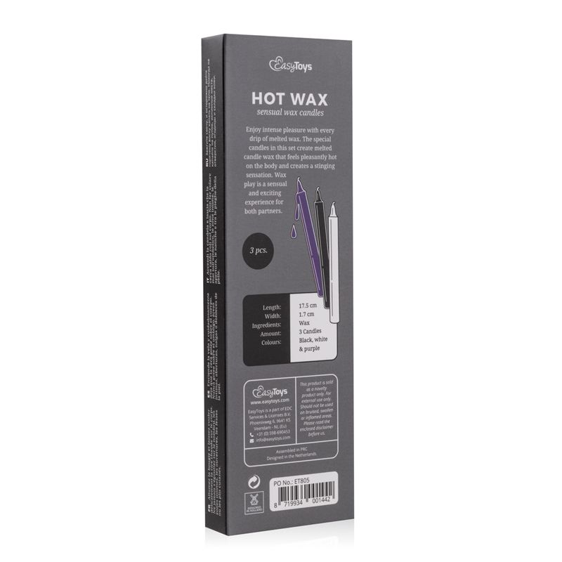With this fun SM candle set, you can create the most intrica... Easytoys - Sensual Hot Wax Candles 3 pcs photo-4