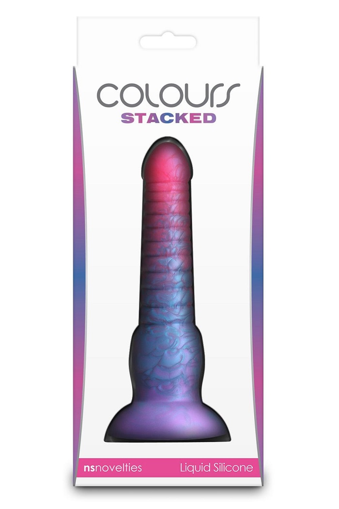Experience pleasure like never before with Colours - Stacked... NS Novelties - 6" Colours Stacked Dildo - Pink/Blue photo-4