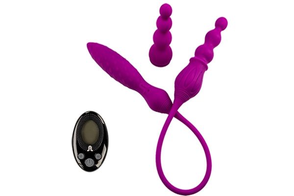 Mini Double ended vibrator with optional removable dildo she... Adrien Lastic - 2X Double Ended Vibrator photo-2