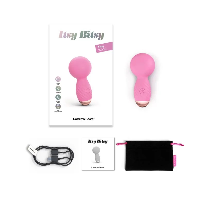 Barely the length of the average thumb, Itsy Bitsy is unique... Love to Love - Itsy Bitsy Tiny Wand - Pink photo-6