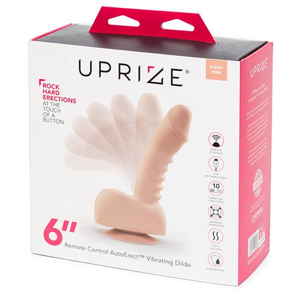 Conjure rock hard erections at the push of a button with UPR... Uprize - AutoErect Vibro Dildo 15cm - Flesh photo-9