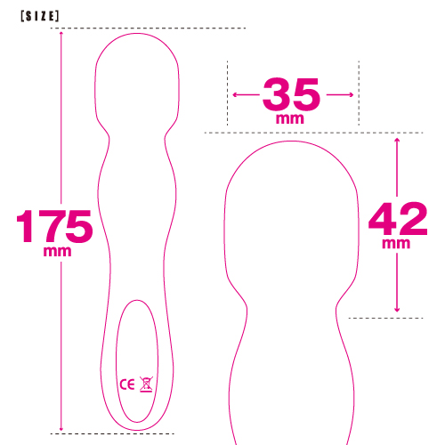 30 colorful vibration patterns! Get the technique to make a ... Toysheart - Fit Denma Massager - Pink photo-4