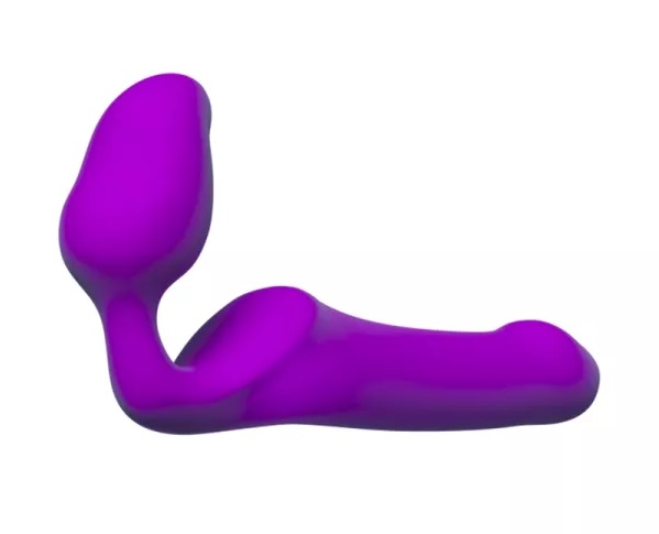 New strap-on dildo without straps, silicone supersoft, flexi... Adrien Lastic - Queen Strapless Strap-On M - Purple photo-2
