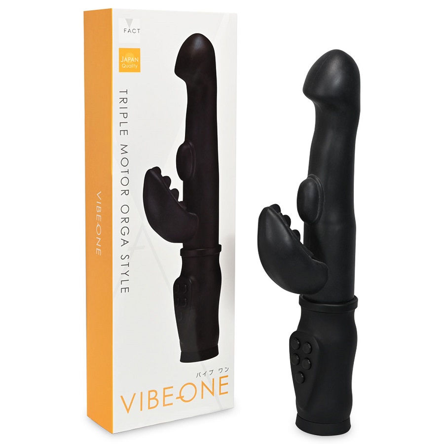 Pleasure toy that you can enjoy 3 vibes + swing action w... Fact - Triple Motor Rabbit Vibe - Black photo-7